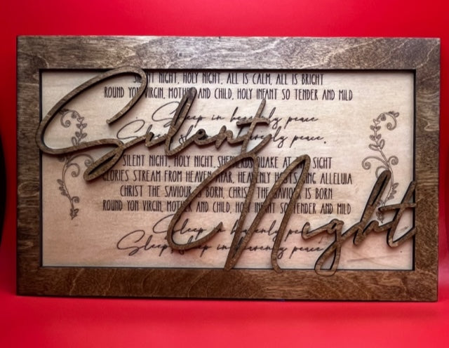 Silent Night Lyric Sign