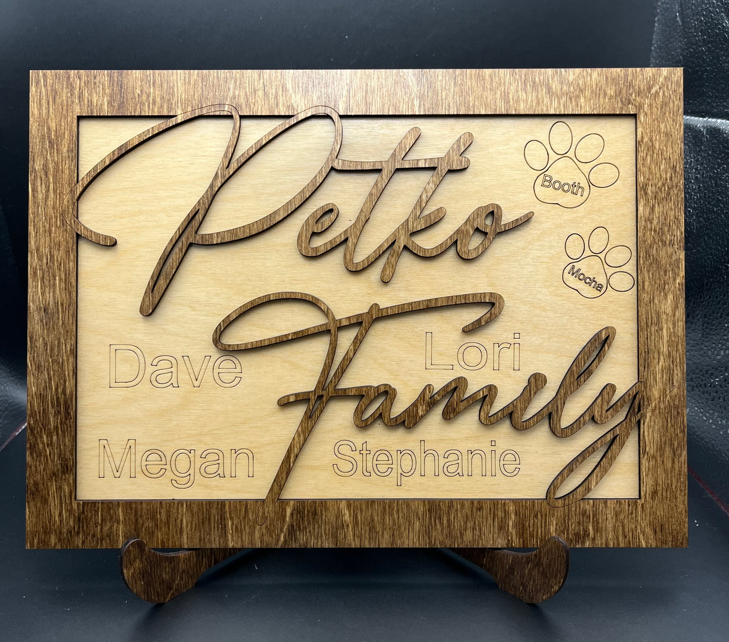 Family Name Knock out sign