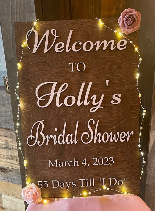 Welcome sign for Wedding, Shower or other party