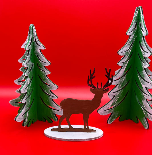 Standing Trees and Deer