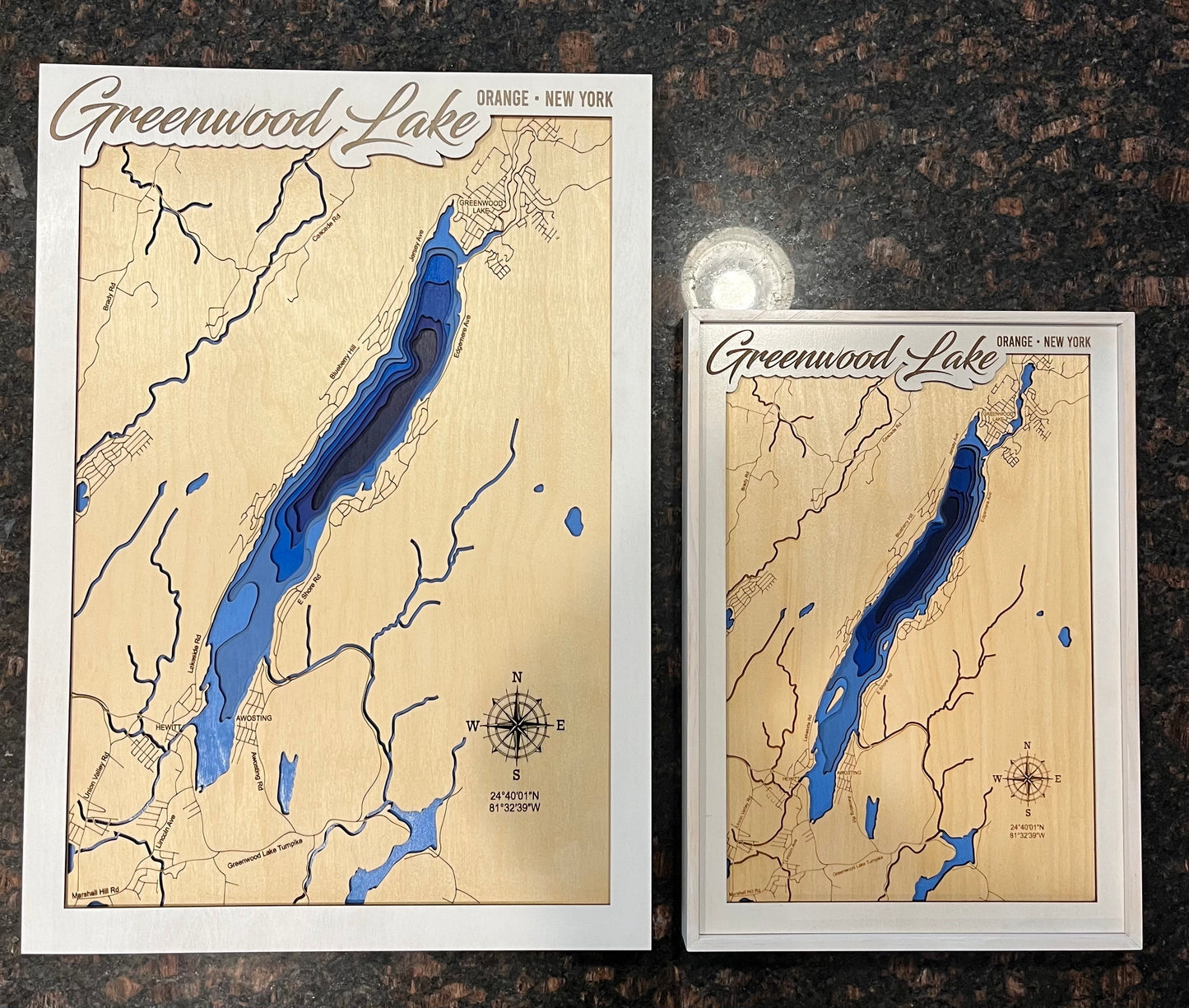 Greenwood Lake Bathymetric map