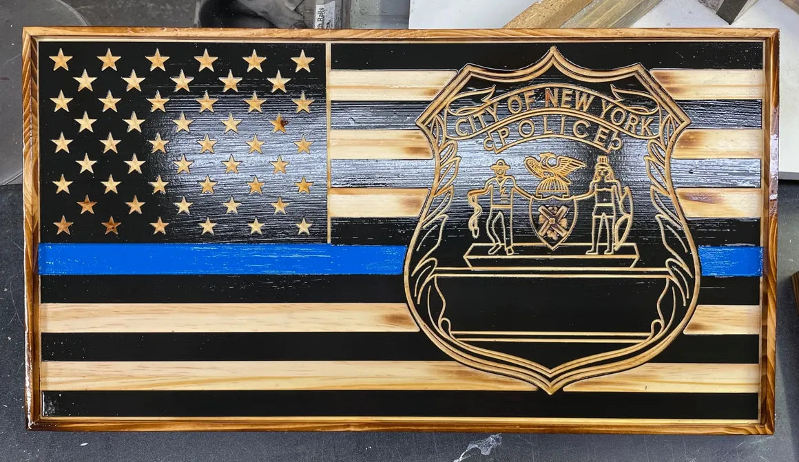 NYPD badge flag